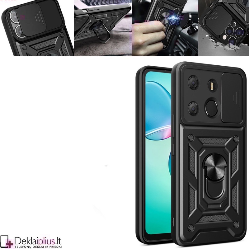 5in1 smūgiams atsparus dėklas su žiedu ir kameros apsauga (Tecno Pop 7) 5in1 smūgiams atsparus dėklas su žiedu ir kameros apsauga (Tecno Pop 7)